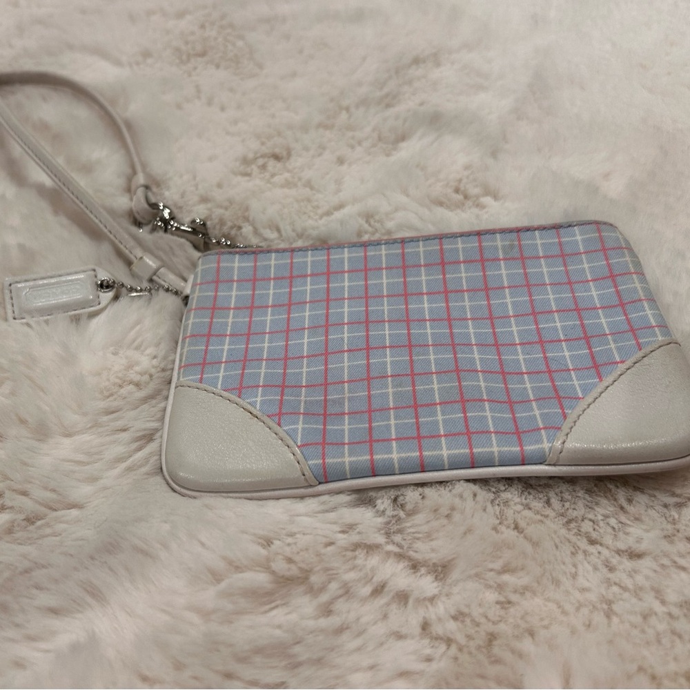 **NOT AVAILABLE***Vintage Coach SoHo Tattersall Plaid Wristlet